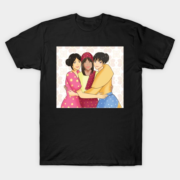 Filipiniana Filipina Best Friends Trio Philippines Art T-Shirt by kristinedesigns